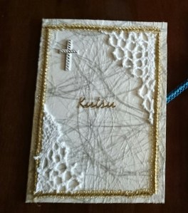 Pitsikulmainen rippijuhlan kutsukortti